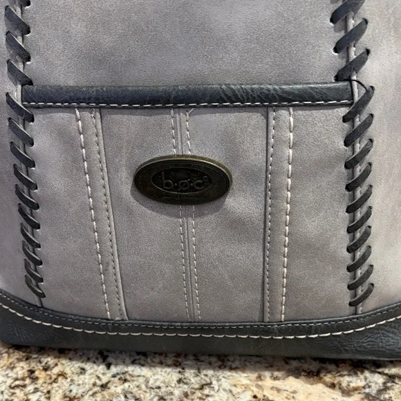 b.o.c. Gray and Black Stitched Backpack - Picture 2 of 9